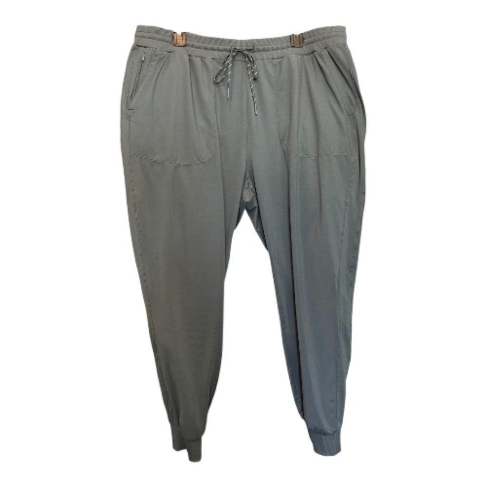EUC Zella greenish blue joggers elastic waist ribbed cuff | size 1X